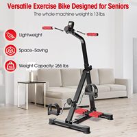 Mini Bicicleta de Ejercicio, Pedalador para Personas Mayores, Rehabilitación de Brazos y Piernas, Recuperación de Accidentes Cerebrovasculares, Equipo de Gimnasio Portátil para el Hogar