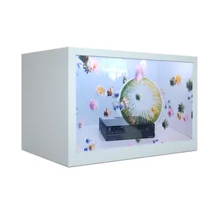 22 "32" 43 "49" 55 "65" 86 pulgadas 3D holograma pantalla táctil caja de publicidad holográfica LCD transparente Holobox vitrina