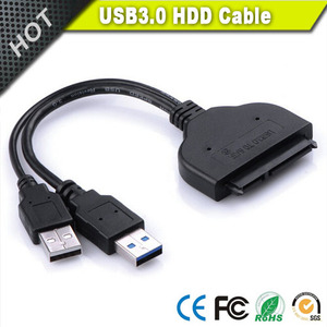Disque dur 50CM SATA 22Pin (7Pin + 15Pin) vers adaptateur de câble de données d'alimentation <span class=keywords><strong>ESATA</strong></span> <span class=keywords><strong>USB</strong></span> 2.0 pour disque dur 2.5" - Product Image 3