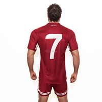 Kit grosir Jersey Rugby kustom untuk Akilex fitur celana pendek bersirkulasi kustomisasi kualitas tinggi
