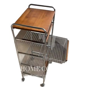 Carrito <span class=keywords><strong>de</strong></span> almacenamiento <span class=keywords><strong>de</strong></span> <span class=keywords><strong>segunda</strong></span> <span class=keywords><strong>mano</strong></span> con estantes, multifuncional, portátil, para cocina y hogar, con múltiples niveles para espacios reducidos - Product Image 5