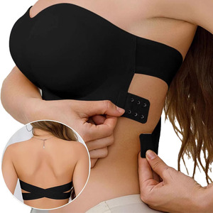 Best Seller <span class=keywords><strong>Reggiseno</strong></span> da Donna Traspirante <span class=keywords><strong>Senza</strong></span> Cuciture <span class=keywords><strong>Senza</strong></span> Spalline <span class=keywords><strong>Push</strong></span>-<span class=keywords><strong>Up</strong></span> con Stecche Laterali Incrociate in Poliammide Intrecciato Invisibile <span class=keywords><strong>Senza</strong></span> Ferretto - Product Image 1