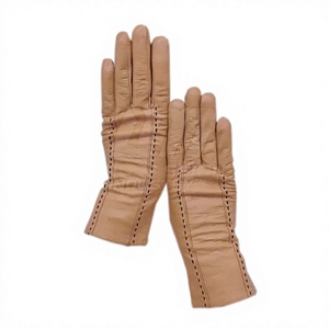 Guantes de Cuero hasta la Muñeca, Forrados de Piel, Térmicos, Cálidos, con Pantalla Táctil, Ecológicos, para Uso Diario en las Cuatro Estaciones, Color Marrón Invernal - Product Image 2