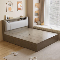 Tatami Hochbett mit Stauraum und Schubladen, Modernes Einzel- oder Doppelbett für Apartments und Ferienwohnungen
