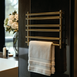 Điện vàng đường sắt khăn tản nhiệt treo tường điện nước nóng đường sắt khăn thép không gỉ khăn ấm kệ - Product Image 2