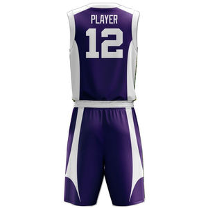 Vêtements de basket-ball personnalisés de haute qualité, légers, pour adultes, 100% polyester respirant, col en V, manches courtes, vente en gros - Product Image 3