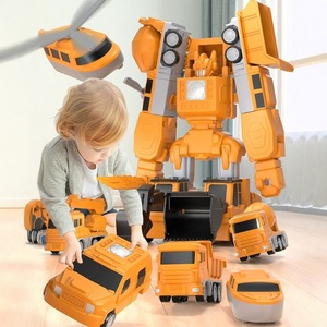 Đa Năng Nhựa Lắp Ráp Từ Xe Robot Cross-Biên Giới Giáo Dục Chuyển Kỹ Thuật Xe Đồ Chơi Cho Bé Trai - Product Image 1