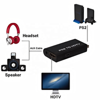 Konverter Audio Video Portabel untuk PS2 ke HDMI 480i/480p/576i dengan Output Audio 3.5mm Mendukung Mode Tampilan PS2 untuk PS2 ke HDTV