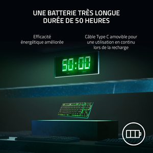 <span class=keywords><strong>Clavier</strong></span> de jeu sans fil <span class=keywords><strong>Razer</strong></span> DeathStalker V2 Pro TKL avec interrupteurs optiques à profil bas 100% originaux - Product Image 4