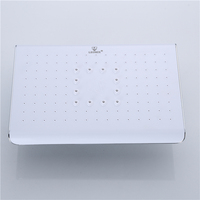 Ensemble de douche thermostatique avec robinet mitigeur, pommeau de douche pluie, poignée unique, finition chrome poli, barre coulissante pour salle de bain