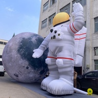 Ballons gonflables géants pour décoration de fête à thème, modèle Led suspendu terre lune neuf planètes
