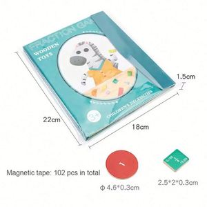Juguete Magnético de Fracciones de Papel y Madera para Aprender Matemáticas, Material Didáctico Montessori, Juguete Educativo para Niños de 3+ Años - Product Image 2