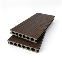 Planche WPC creuse facile à nettoyer pour terrasse extérieure, jardin, application en extérieur, 140x25mm, terrasse en composite bois-plastique