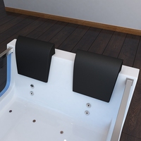 Baignoire à bulles de massage de luxe en acrylique autoportante double pour deux adultes, baignoire à remous moderne, relaxation, hydromassage, 1,8 m