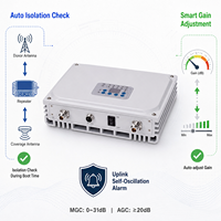 Ripetitore Digitale Pico 900MHz con Guadagno 75dB e Potenza 20dBm, Larghezza di Banda Regolabile, Amplificatore di Segnale Intelligente NMS GSM UMTS LTE per Interni