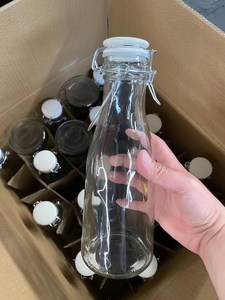 Vente en gros DS-1138 KANGAROO Pichet en verre transparent de 1000ml avec couvercle oscillant en fil métallique et extrémité à ouverture facile de qualité alimentaire pour un usage commercial - Product Image 5