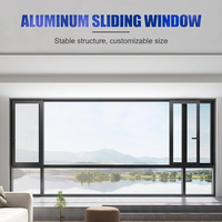 Fenêtre coulissante moderne en aluminium pour chambre, cuisine, salle de bain, salon, toilettes, salle à manger, bureau, maison, ventilation