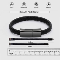 Cables de carga USB C para teléfono móvil, pulsera de cuero portátil Popular, Cables de carga rápida para iPhone 14, venta al por mayor