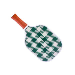 Ensemble de raquettes de pickleball tendance en fibre de verre de haute qualité pour l'extérieur avec sac de filet à motif quadrillé/rayé/floral et structure en nid d'abeille - Product Image 4