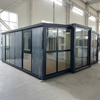 Maison mobile préfabriquée moderne en acier extensible et pliable, conteneur de 20 pieds avec salle de bain et toilettes