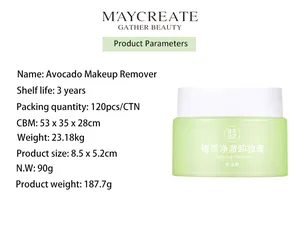 Customized Skin-loving Make Up Remover Facial Makeup Remover Cream Gentle Deep Cleansing Avocado Makeup Removing Balm