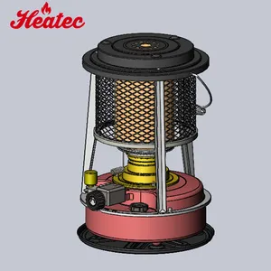 Indoor And Outdoor Double Use 3 Cylinder Large Capacity Glass Kerosene Heater For Fast Heating