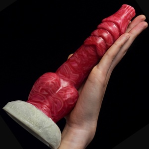 FAAK 7.8 Inch Curved Werewolf <b>Dildo</b> Raw Beef Color Kinky Sex Toy Waterproof Animal <b>Dildo</b> Fantasy for Women - Product Image 5