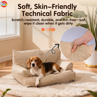 Canapé-lit minimaliste pour animaux de compagnie en tissu technique lavable, antidérapant, avec rembourrage en coton PP, vente en gros d'usine, OEM ODM, approvisionnement en vrac