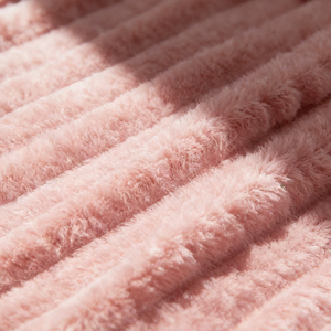 Fluffy Soft <strong>Pink</strong> Polyester Raschel Blanket Warm Cozy Plush 3D Ribbed Fleece <strong>Throw</strong> for Couch Bed Sofa Home Custom Four Seasons - Product Image 5