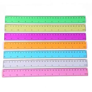 ชุดไม้บรรทัดนักเรียนขนาด 15/20/30 ซม. หลายสี แบบสองหน้า สำหรับเด็ก - Product Image 4
