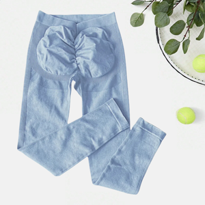 Legging Yoga Wanita Model Acid Wash <span class=keywords><strong>3</strong></span> Push Up V-Waist, Celana Panjang Olahraga Fitness Scrunch Butt untuk Workout, Lari, dan Yoga Tanpa Jahitan - Product Image 5