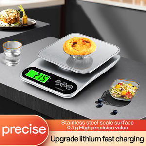 घरेलू स्टेनलेस स्टील वजन प्लेटफॉर्म स्केल, छोटे इलेक्ट्रॉनिक रसोई व्यापार, एब्स सामग्री बेकिंग फूड स्केल - Product Image 4