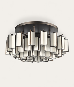 Candelabro de mármol circular de lujo Vintage, lámpara colgante de alabastro para Villa, lámpara de techo, colgante Laura Hammett Living Florian - Product Image 2