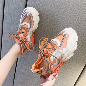 Chaussures de course et de tennis plates à plateforme pour femmes, respirantes, à semelle épaisse, tendance mode - Product Image 2