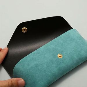 Étuis à lunettes portables unisexes en gros, étui à lunettes de soleil en cuir souple, sac à lunettes en PU coloré - Product Image 2