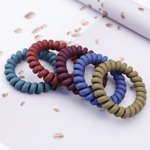 Coleteros en Espiral, Elásticos Medianos para Cabello Grueso, Multicolores, Sin Pliegues, Tipo Cable Telefónico, de Plástico, para Mujeres y Niñas - Product Image 4