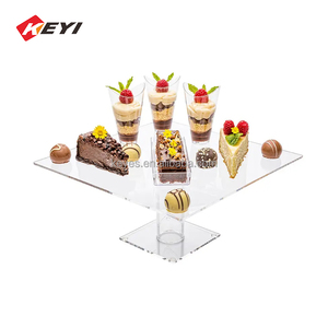 Décoration de mariage moderne personnalisée présentoir en acrylique Dessert gâteau collation <span class=keywords><strong>Buffet</strong></span> support de comptoir alimentaire pour réception de mariage - Product Image 3