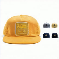 Casquette Snapback en Corduroy 100% Coton avec Broderie 3D Feuille Tropicale, Vente en Gros ou Personnalisée