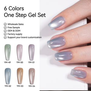 Kit di Smalto Gel Magnetico Effetto Occhio di Gatto in 6 Colori, Set Portatile Senza Necessità di <span class=keywords><strong>Base</strong></span>+Colore+Top Coat, Gel UV - Product Image 2