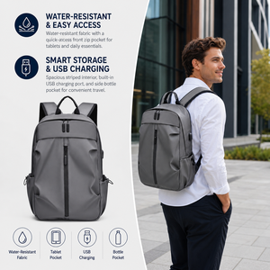 <span class=keywords><strong>Zaino</strong></span> da Viaggio in Nylon 17.3 Pollici <span class=keywords><strong>Impermeabile</strong></span> Borsa per Laptop con Manico per Trolley USB Traspirante Logo Personalizzato OEM Vendita all'Ingrosso - Product Image 1