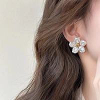 KCXBB019-DA Anting Mutiara Bunga Barok Anting Sederhana untuk Wanita Hadiah Aksesori Perhiasan Fashion