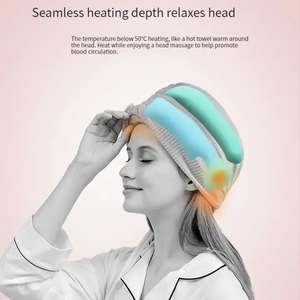 Masajeador de cabeza y cuero cabelludo para mejorar el sueño, acupuntura shiatsu, masajeador de cabeza de fácil operación con masajeador de compresión de aire - Product Image 5