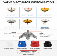 Boîte en métal pour aérosol OEM 45-70 mm |   Capuchon de valve en forme de cône personnalisé |   Directement de l'usine |   Échantillon gratuit