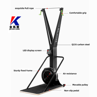 Appareil de Rameur de Ski Universel Commercial pour Fitness, Machine Cardio, Simulateur de Ski
