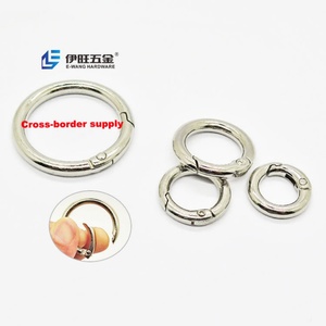 EWANG Useful Zinc Alloy <b>Silver</b> 3.8*19mm Carabiner Spring Rings Metal O Ring - Product Image 1