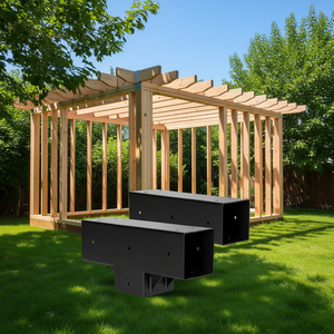 Soporte en Forma de T para Pérgola 4x4, Viga de Madera de 3.5x3.5 Pulgadas, Kit de Bricolaje para Exteriores, Paquete de 2 - Product Image 2