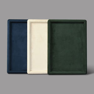 JINSKY Plateaux de présentation de colliers en daim Plateaux de présentation de bijoux en gros Plateaux de présentation de diamants - Product Image 2