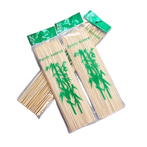 QS brand Wholesale BBQ long flat round bamboo sticks