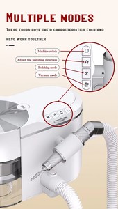เครื่องเจียรเล็บมืออาชีพ 2-in-1 มอเตอร์ไร้แปรงถ่าน เสียงเบา พร้อมเครื่องดูดฝุ่นสำหรับร้านทำเล็บ - Product Image 3