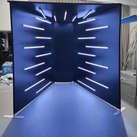 Cabine Photo Gonflable en Tissu Tendu avec Couverture de Magazine, en Aluminium, 360 Degrés, RVB, Style Vogue, avec LED, à Vendre